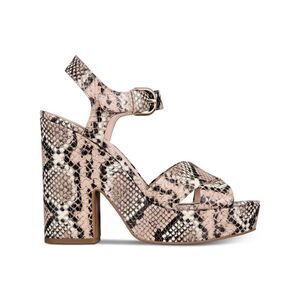 KATE SPADE NEW YORK Womens Beige Snake 1-1/2" Platform Grace Sandals Shoes 8 M